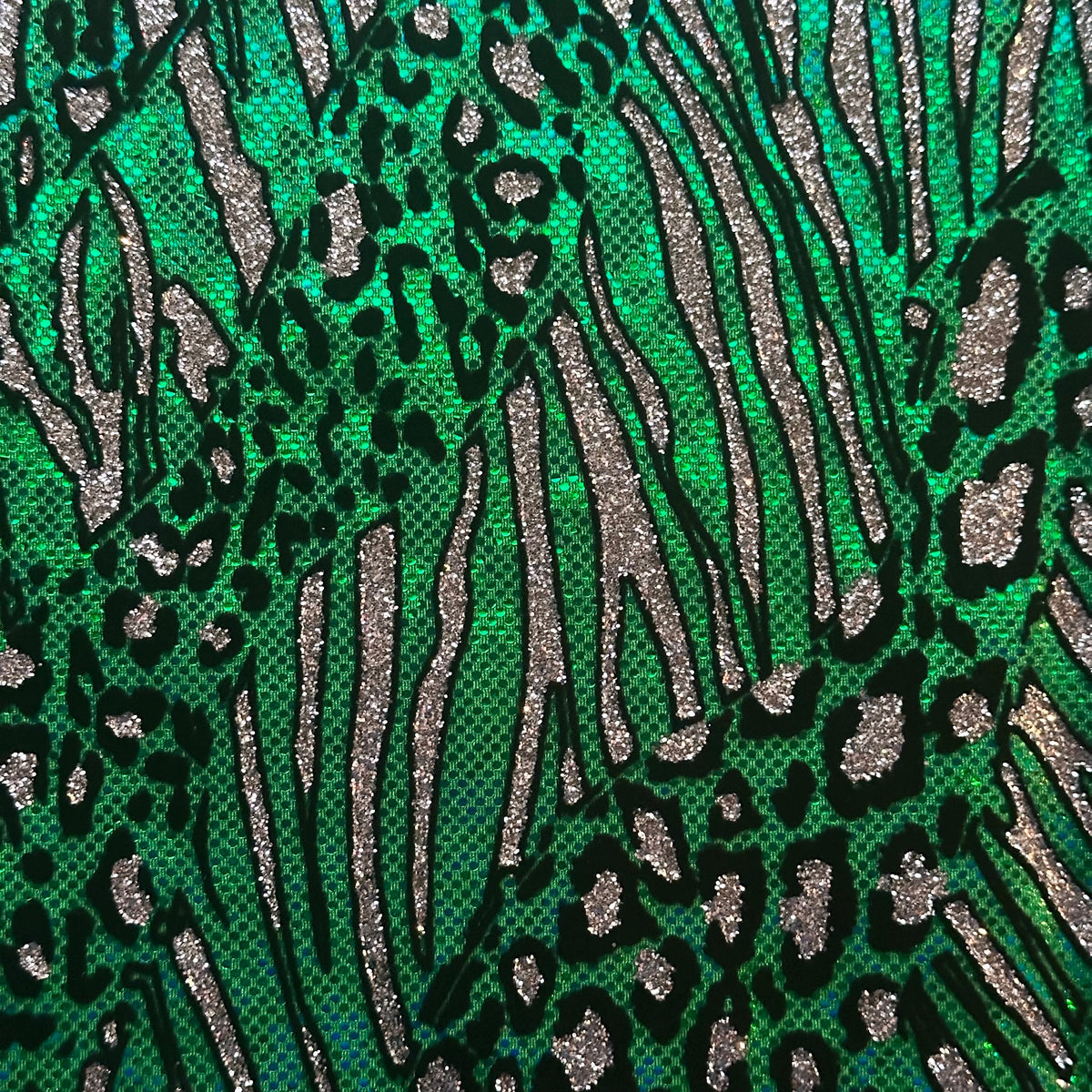 Glitter Cheetah Spandex | Luminous Kinetic Luxe 4-Way | Spandex Palace
